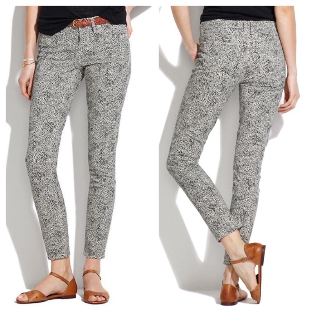 Madewell safari animal print skinny jeans